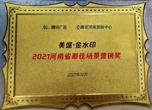 2021河南省最佳场景营销奖 美盛金水印